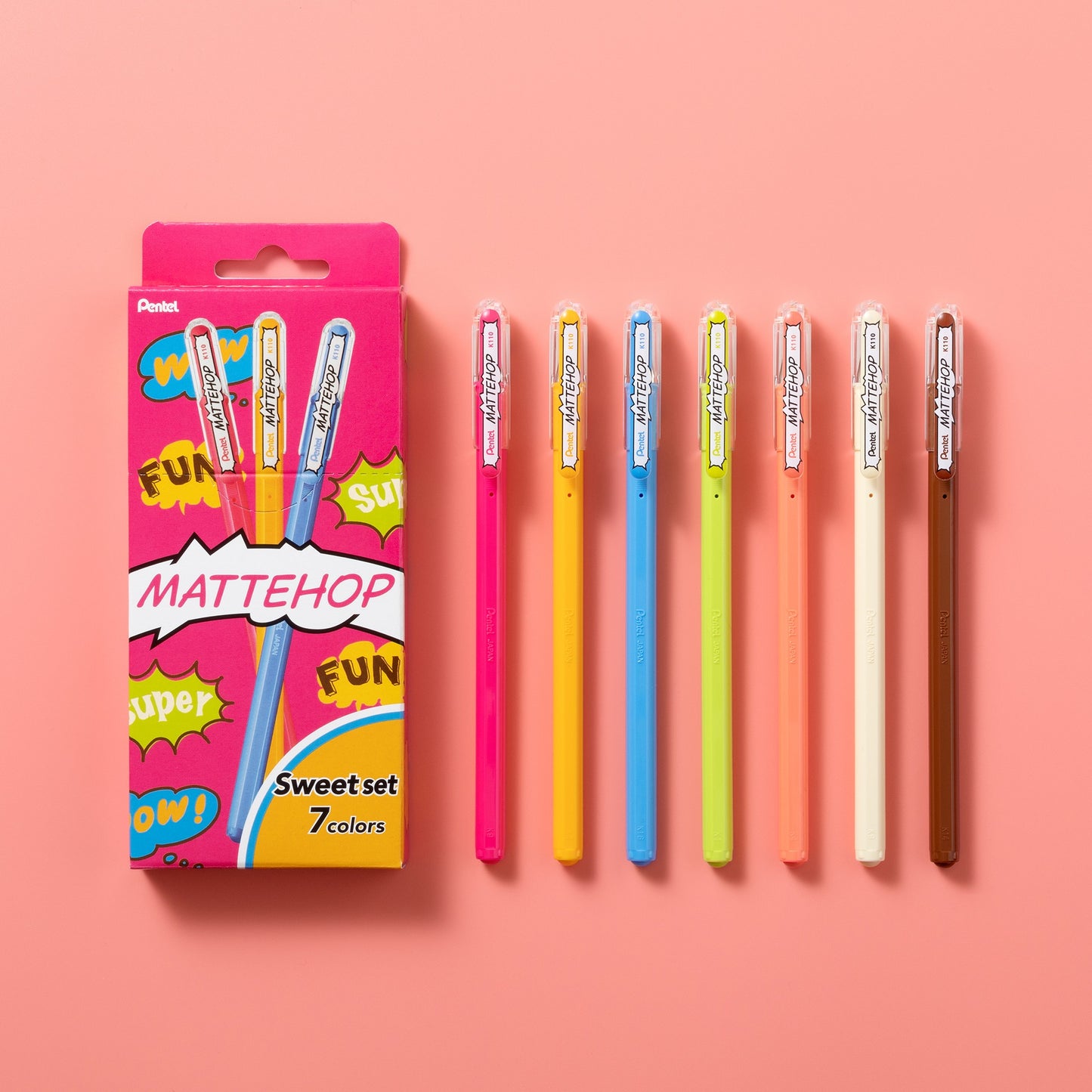 Pentel Mattehop 7 Color Set