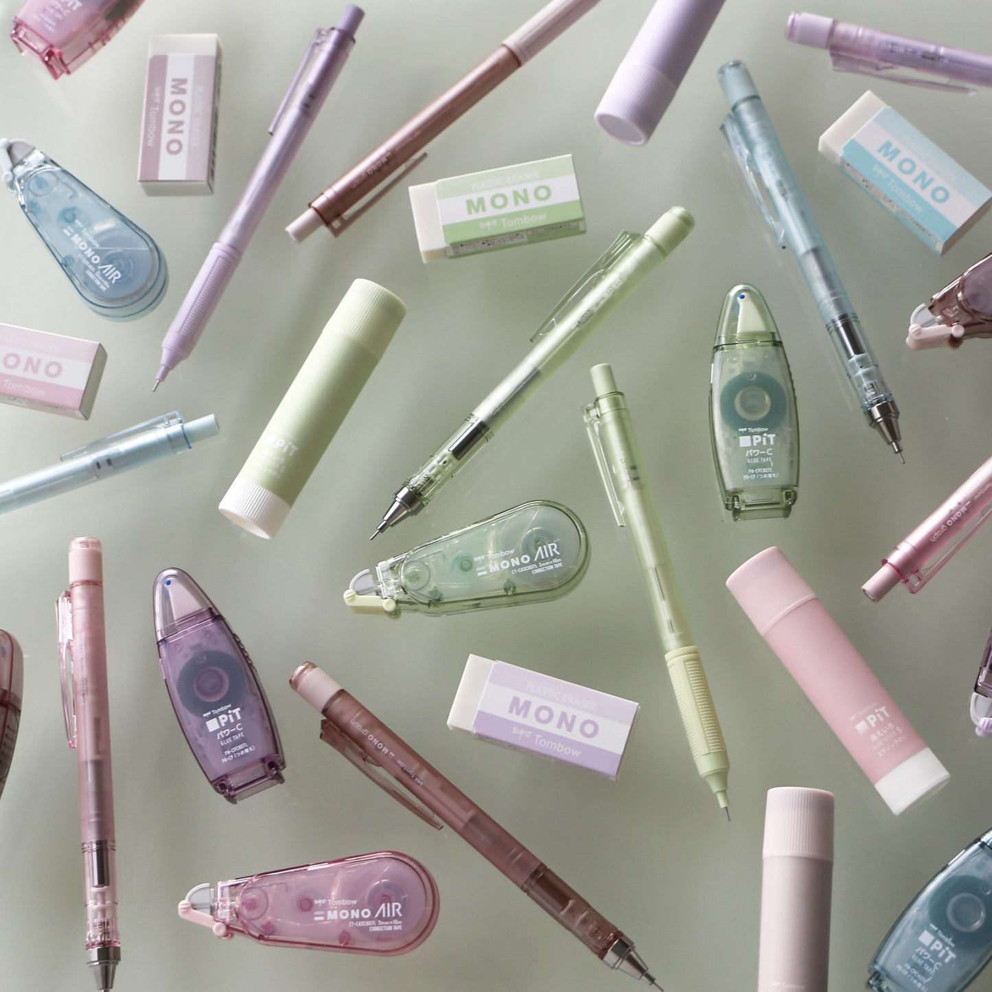 Tombow Mono Plastic Eraser Pastel Glass Limited Edition