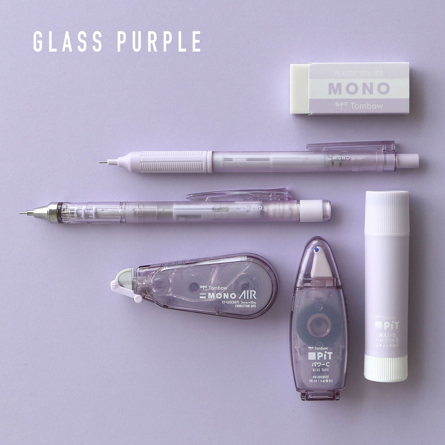 Tombow Mono Plastic Eraser Pastel Glass Limited Edition
