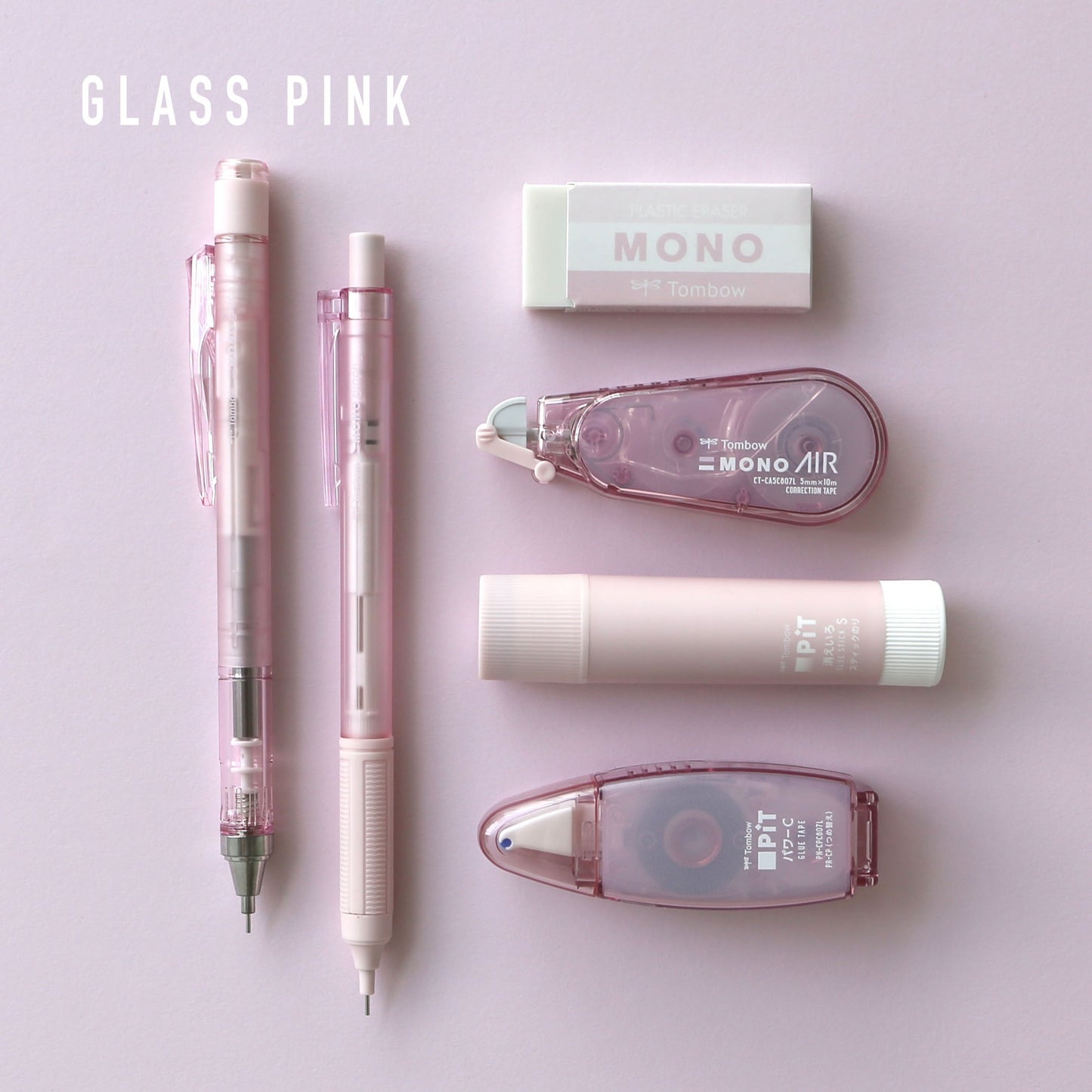 Tombow Mono Plastic Eraser Pastel Glass Limited Edition