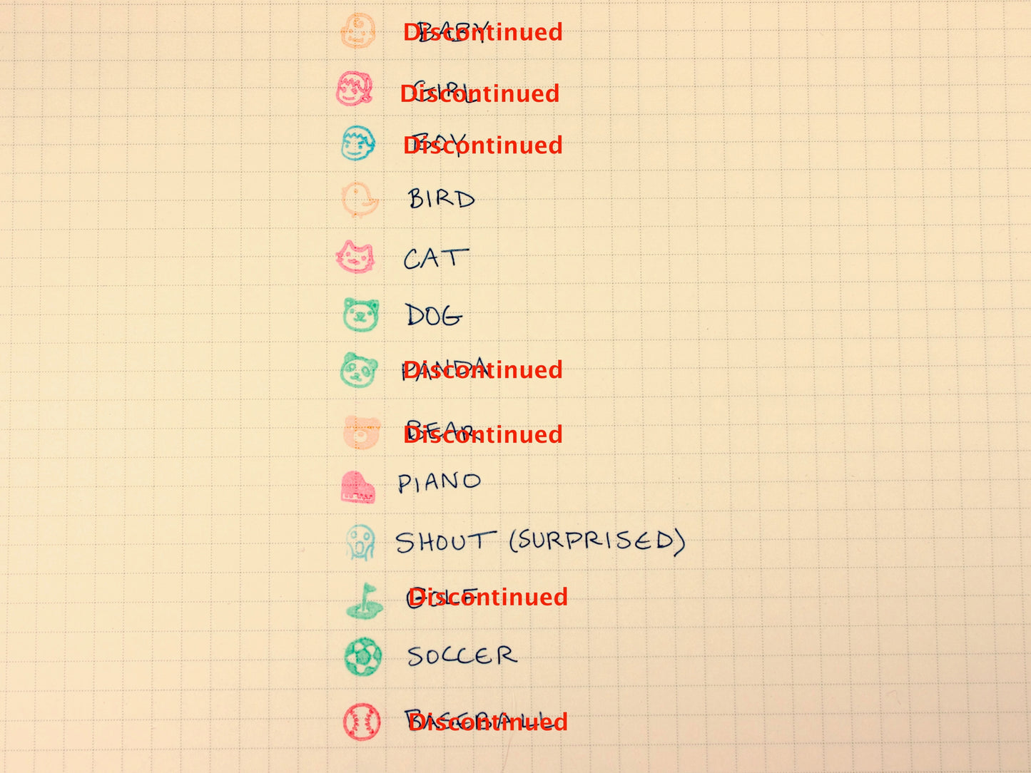 Frixion Planner Stamps