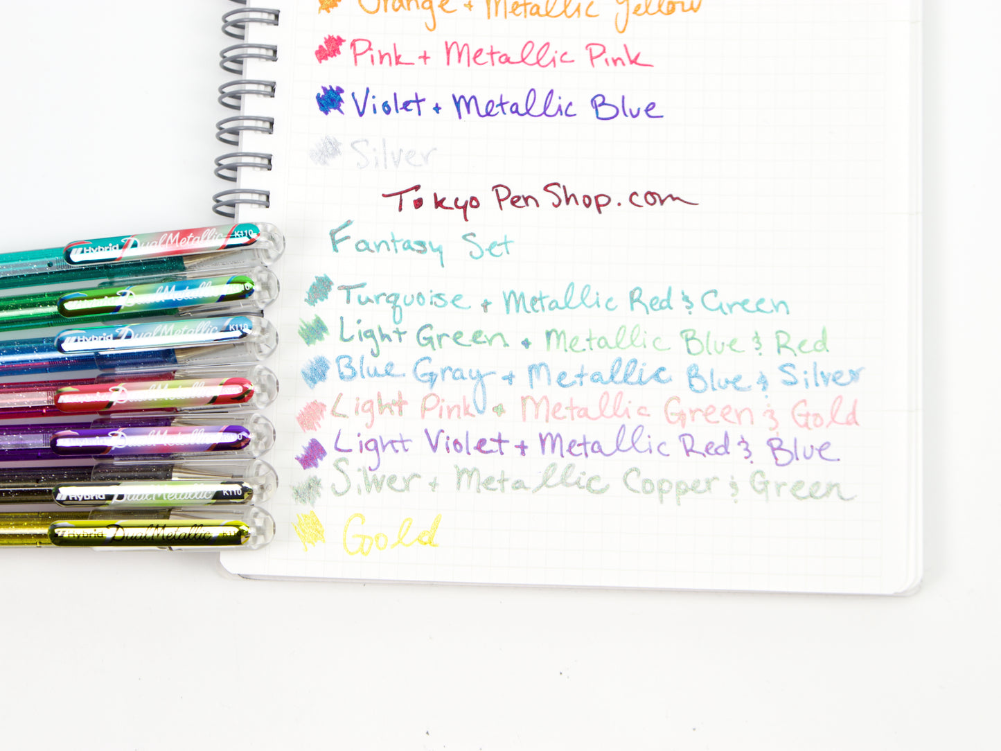 Pentel Hybrid Dual 7 Color Set