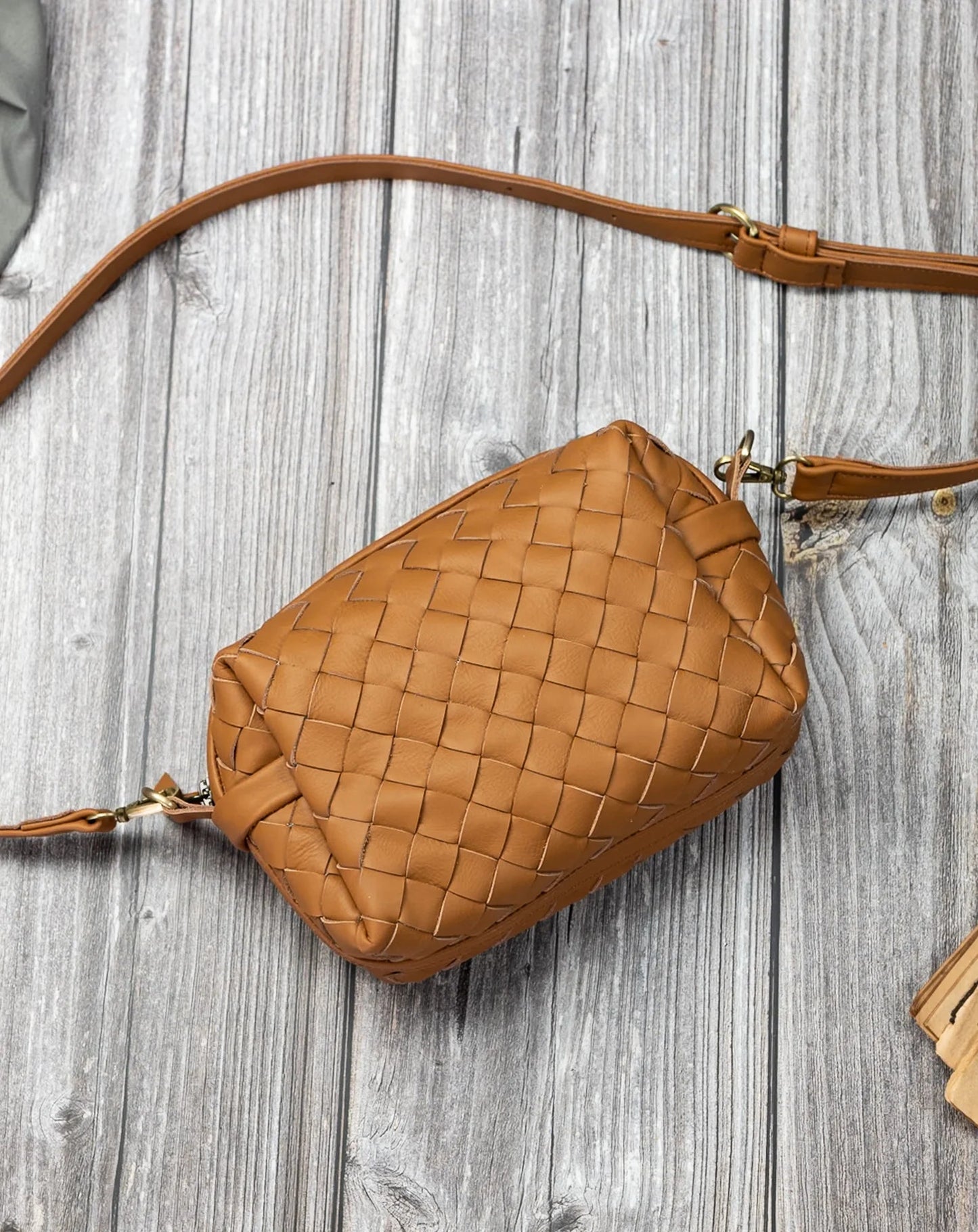 Bolso bandolera Milloo Erato marrón desgastado