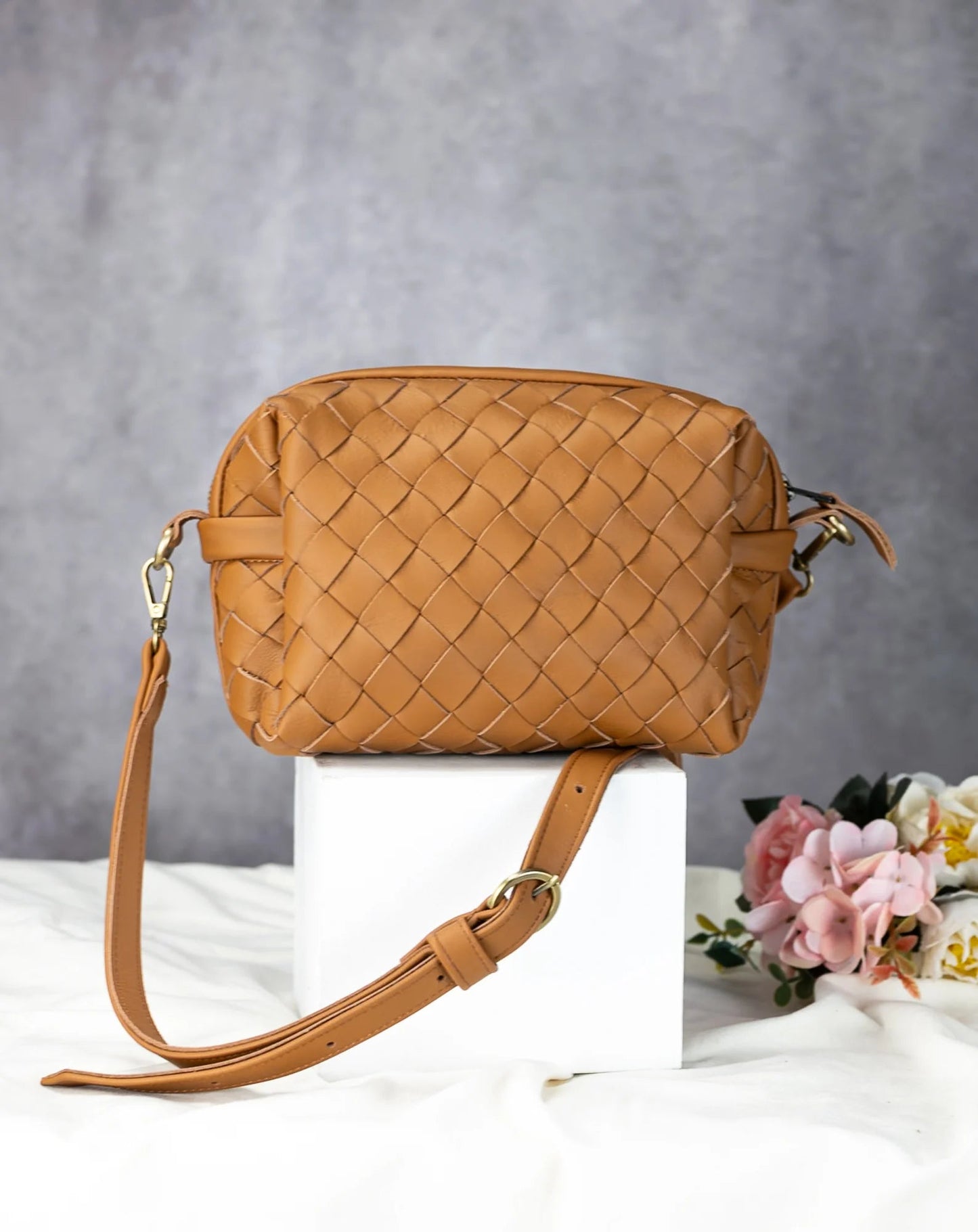 Bolso bandolera Milloo Erato marrón desgastado