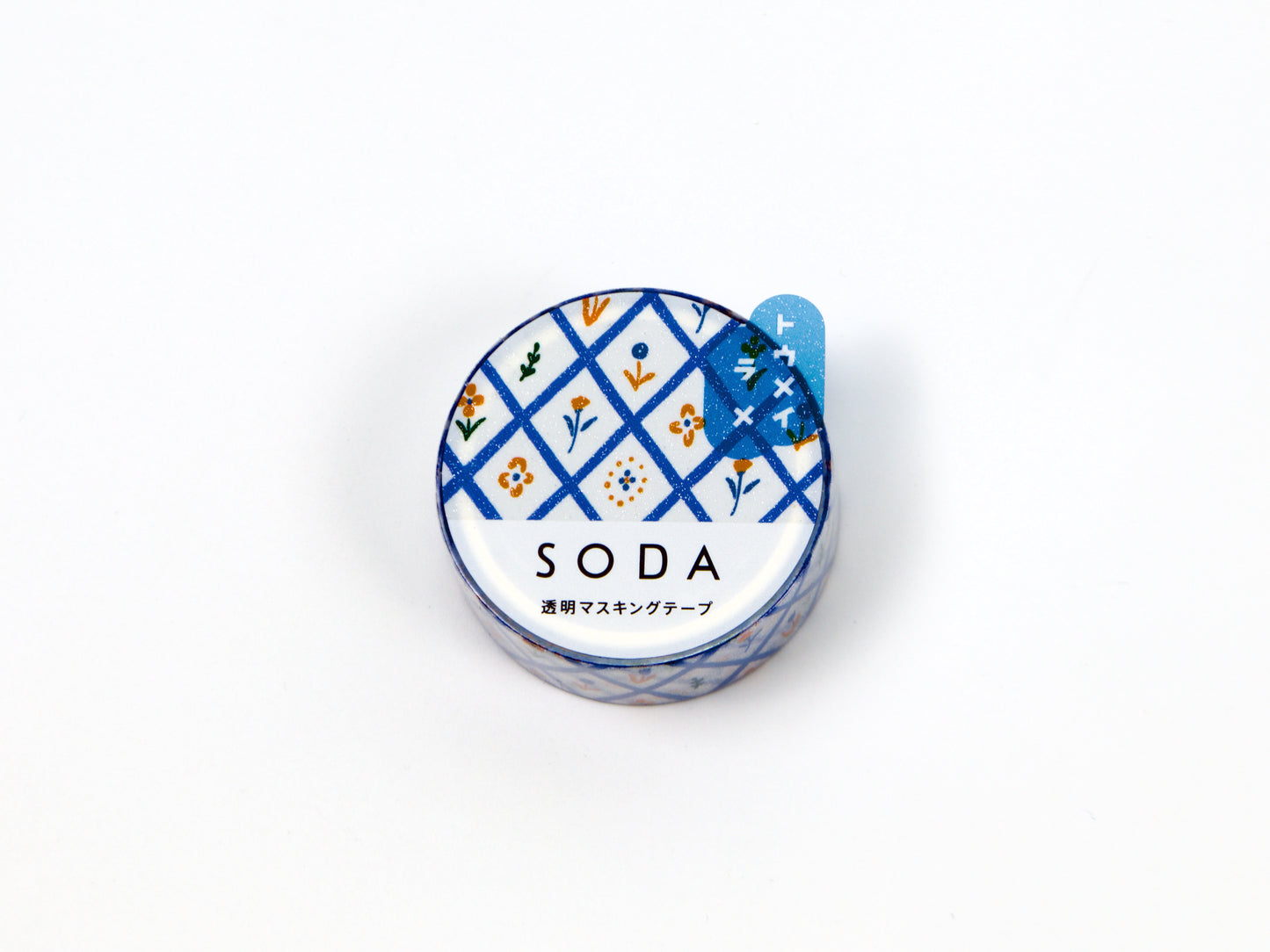 Cinta adhesiva transparente Hitotoki SODA Sparkle de 15 mm