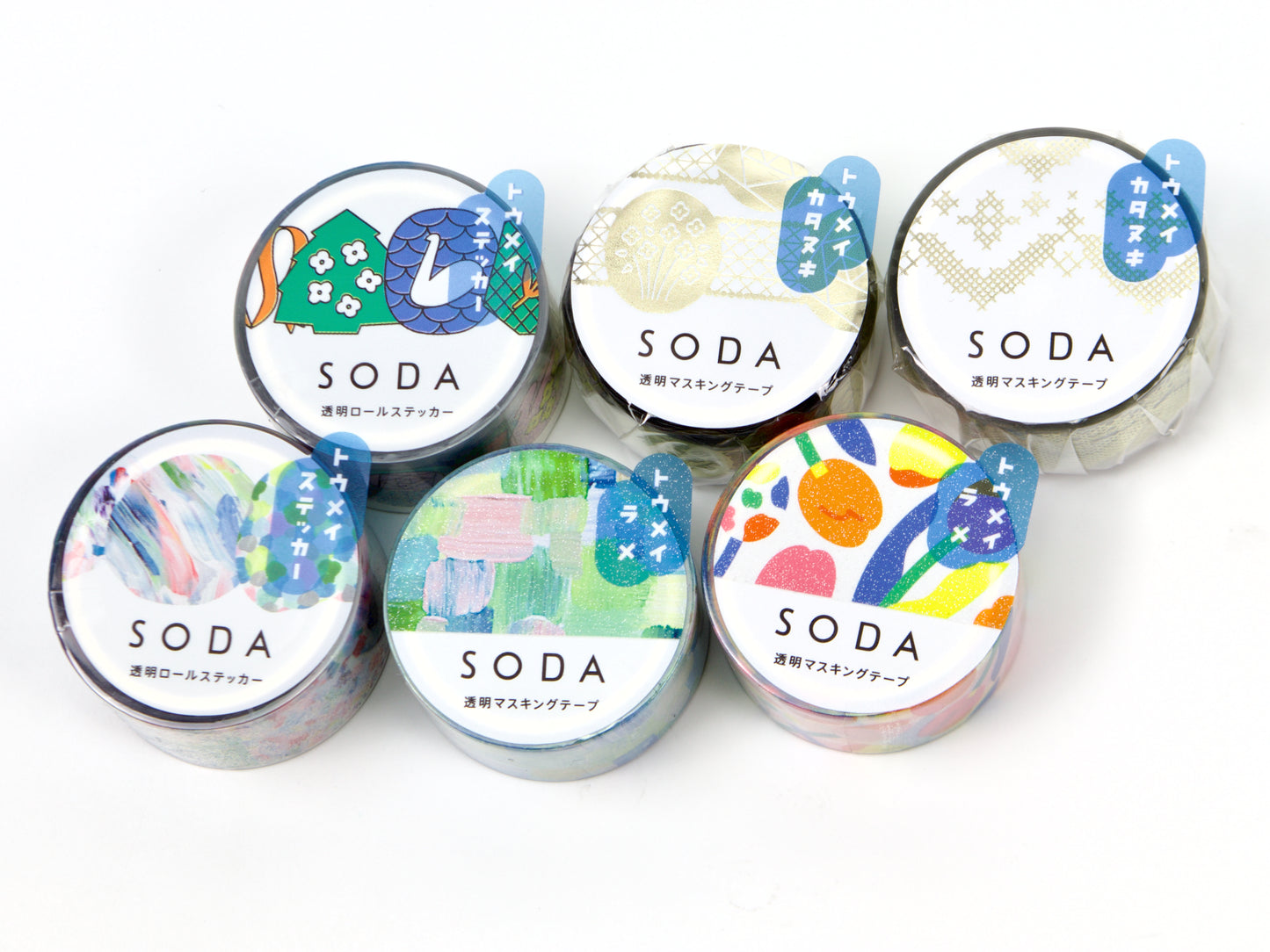 Cinta adhesiva transparente Hitotoki SODA de 10 mm