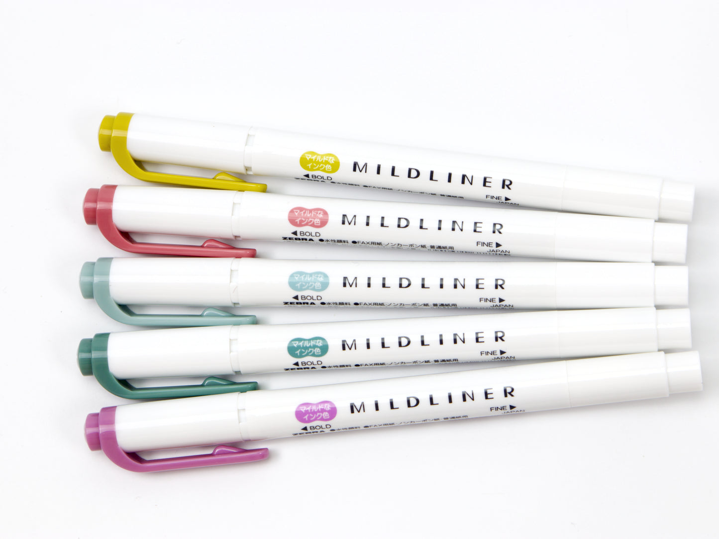Paquete de 5 marcadores Zebra MildLiner