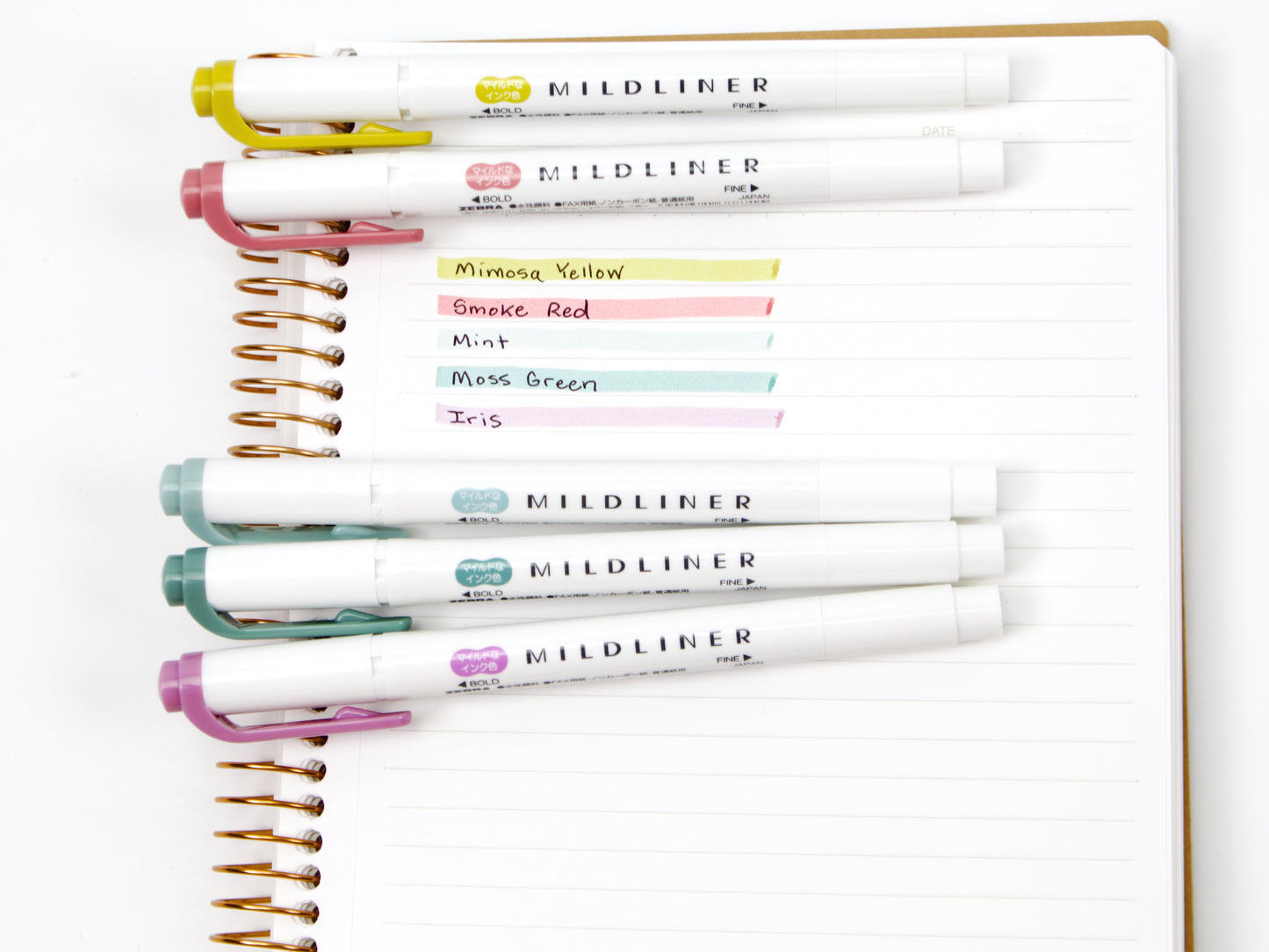 Paquete de 5 marcadores Zebra MildLiner