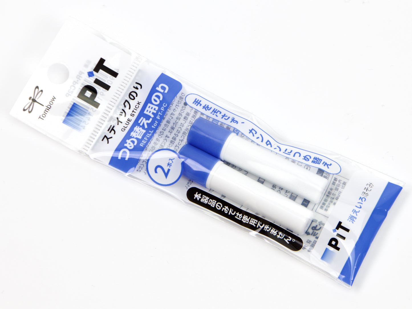 Recambios de barra de pegamento Tombow Mono PiT Half Slim, paquete de 2