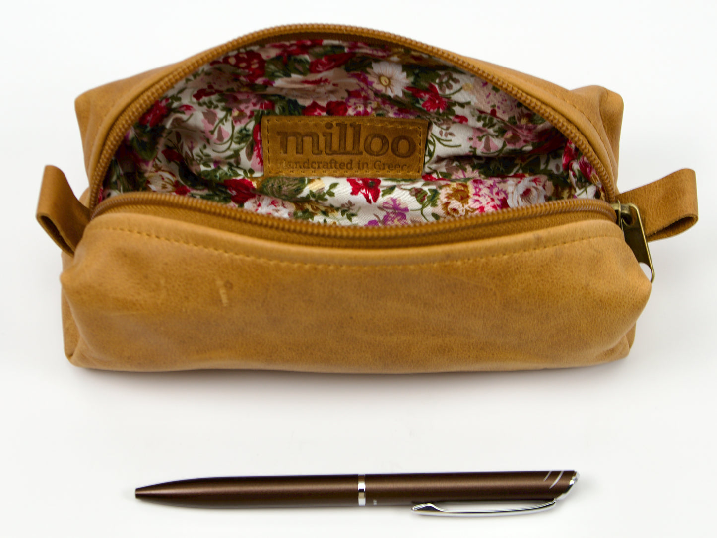 Estuche para bolígrafo Milloo Rec en color marrón desgastado 