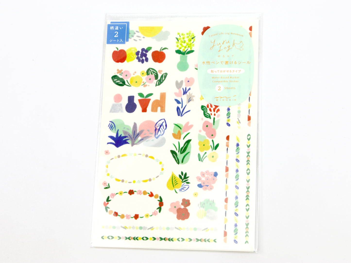 Pegatinas para escribir de Midori Yuru Log