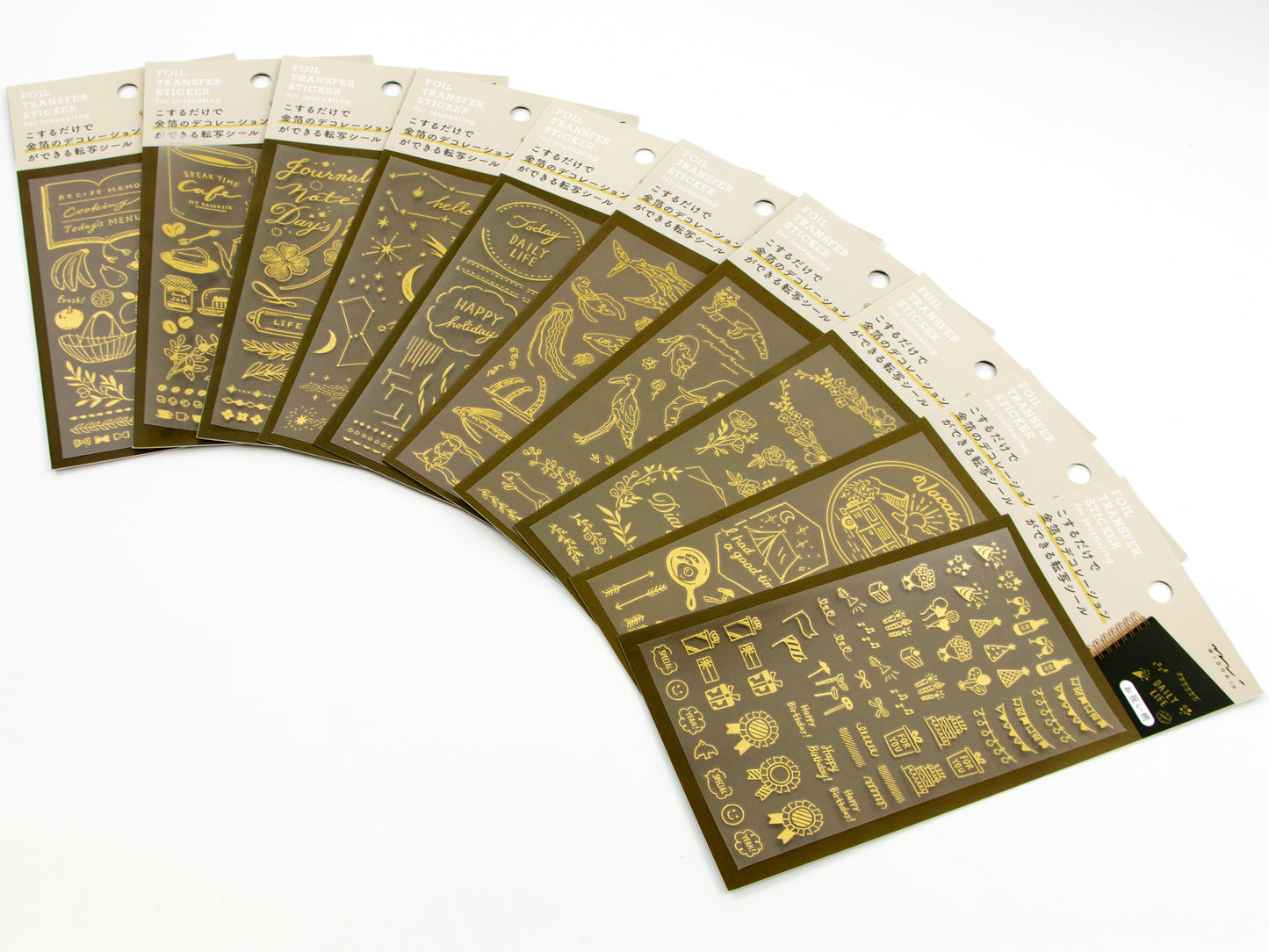 Midori Gold Foil Transfer Stickers