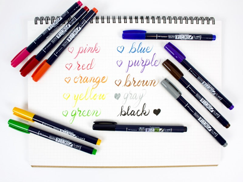 Juego de 10 colores Tombow Fudenosuke Color