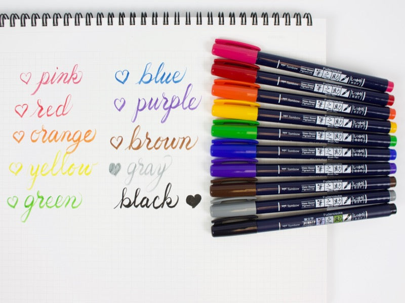 Juego de 10 colores Tombow Fudenosuke Color