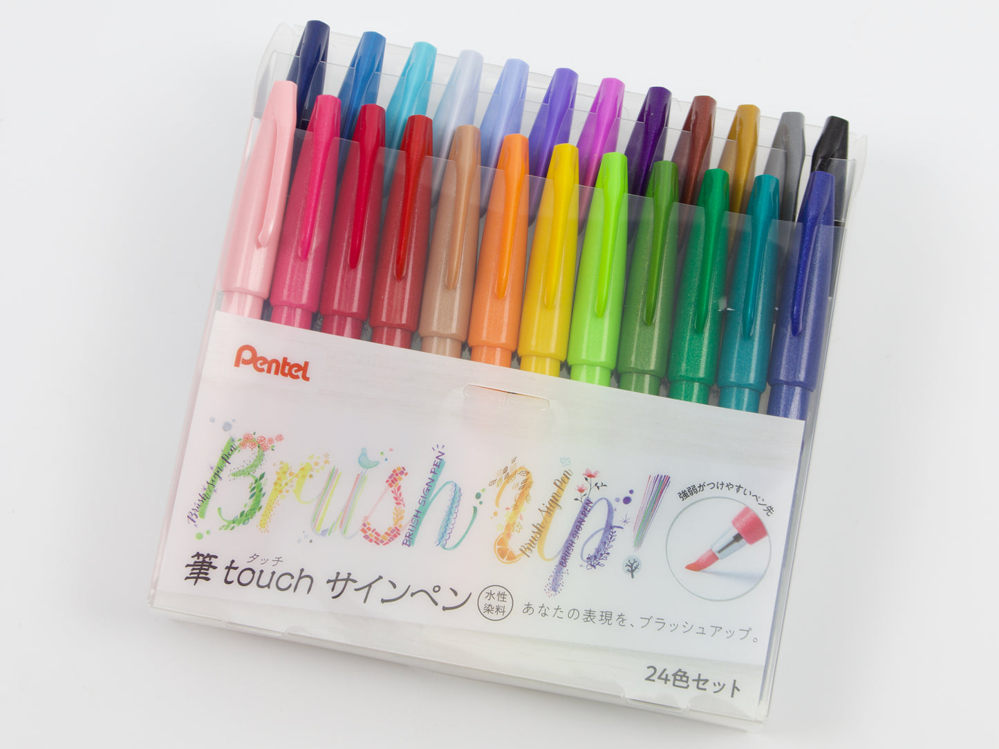 Pentel Fude Touch Sign Pen 24 Color Set