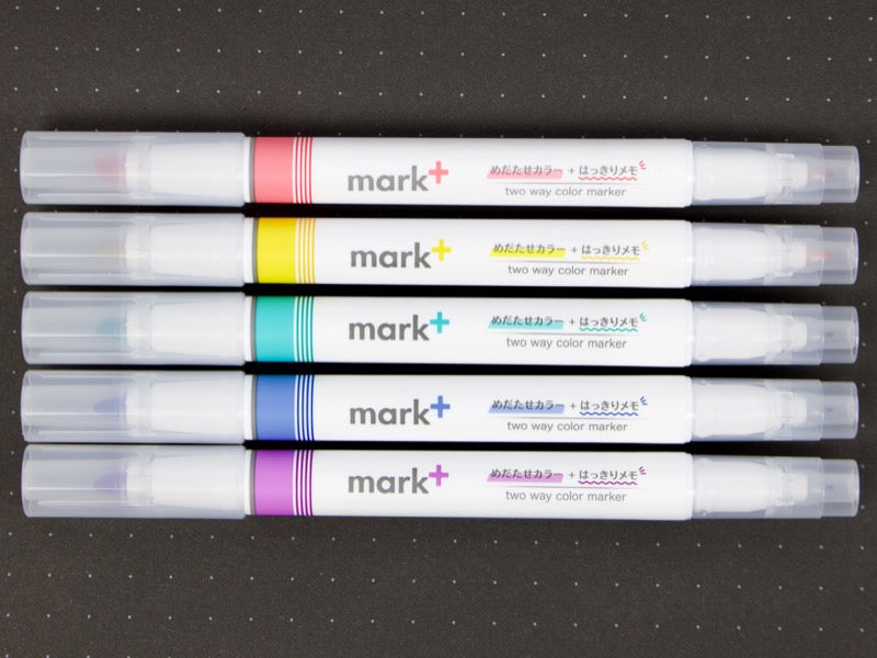 Kokuyo Mark+ Two Way Highlighter - Fineliner Overstock Pack (10pk)