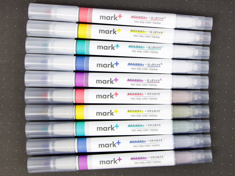 Kokuyo Mark+ Two Way Highlighter - Fineliner Overstock Pack (10pk)
