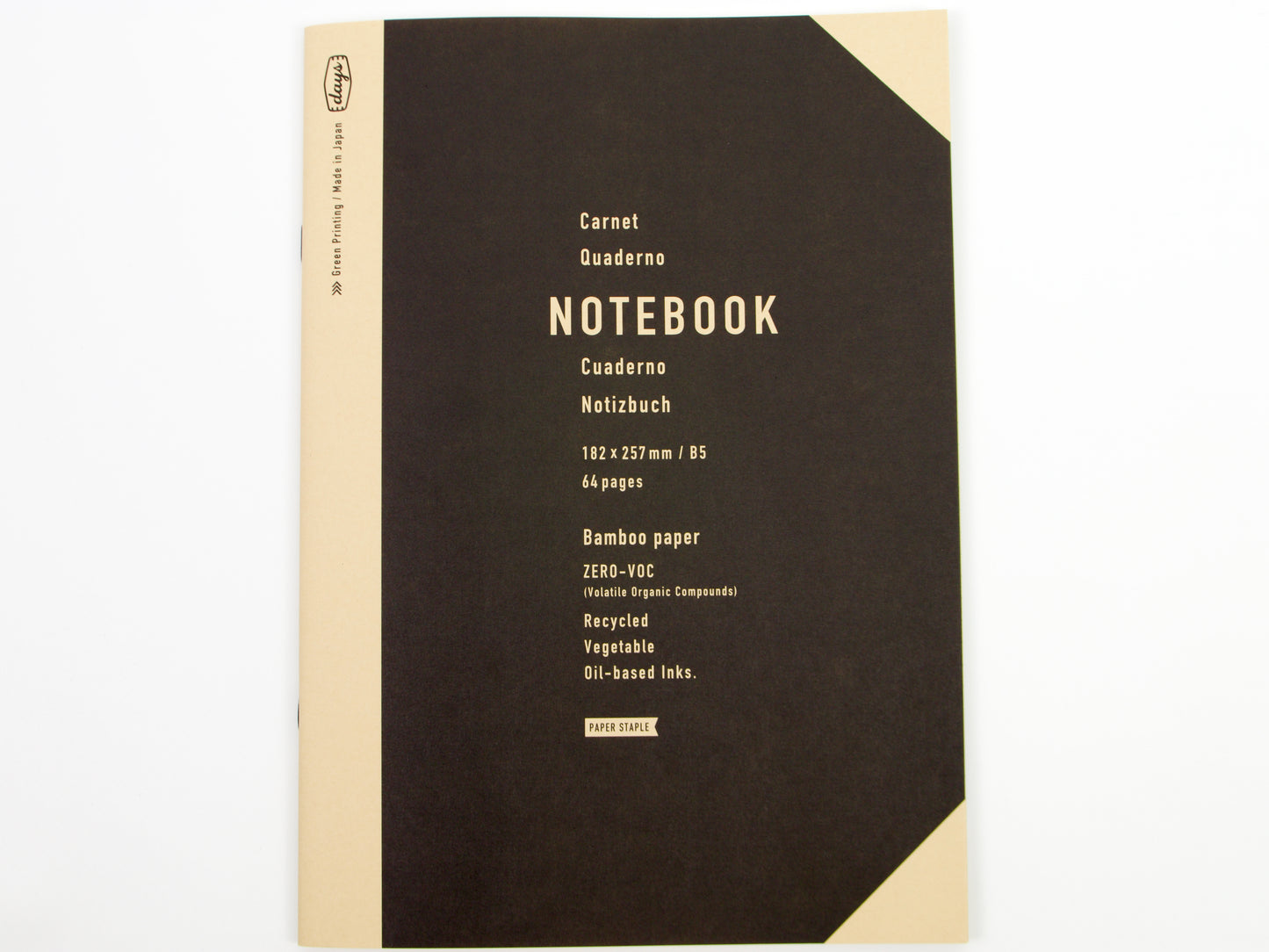 Mark's Inc. Carnet Bamboo Paper Notebook B5