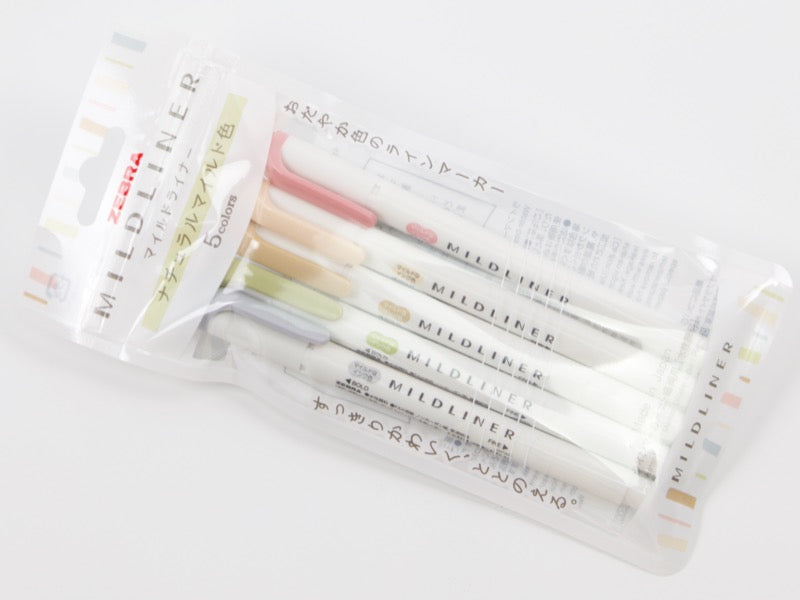 Paquete de 5 marcadores Zebra MildLiner