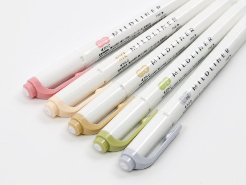 Paquete de 5 marcadores Zebra MildLiner