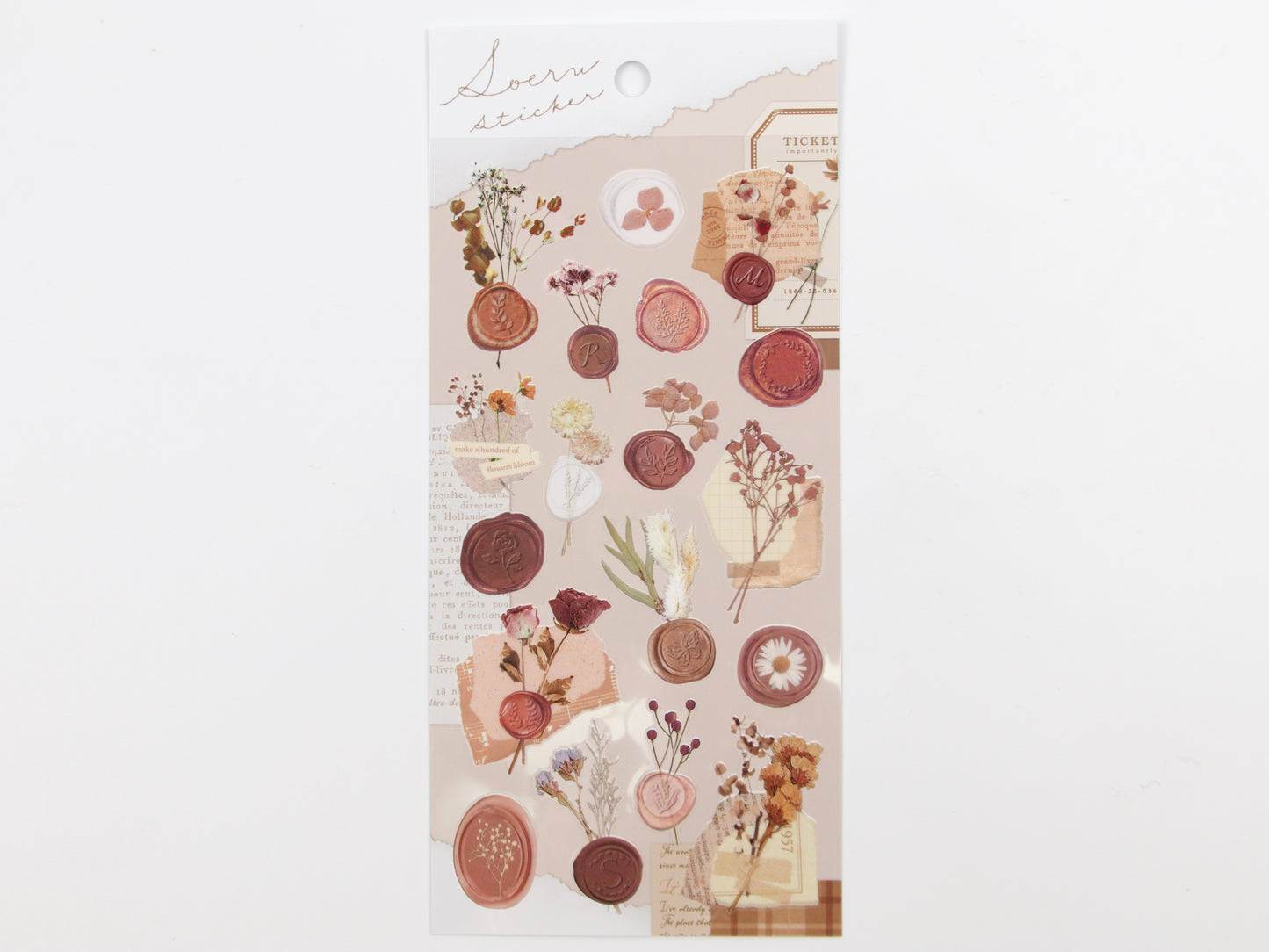 Pegatinas florales con sellos de cera Mind Wave