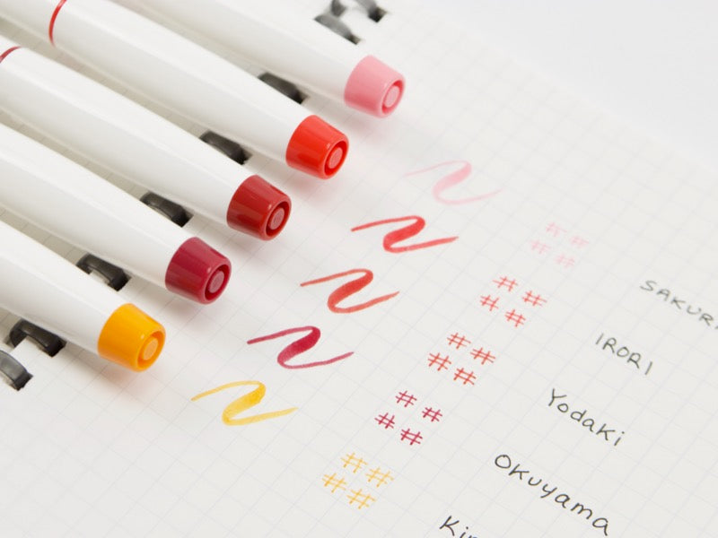Juego de pinceles y tinta fina Sailor Shikiori de 20 colores