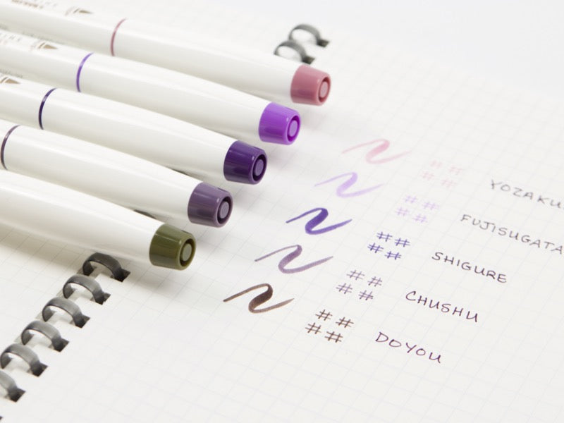 Juego de pinceles y tinta fina Sailor Shikiori de 20 colores
