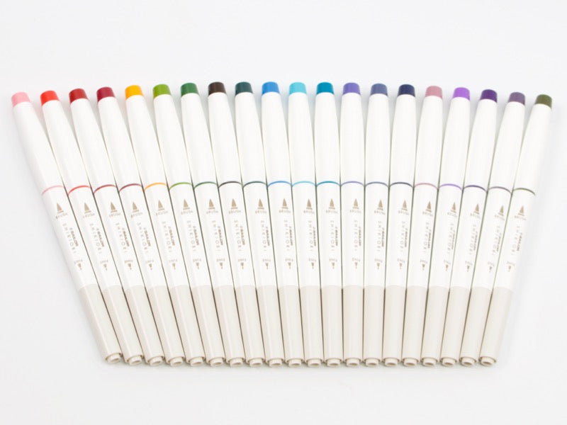 Juego de pinceles y tinta fina Sailor Shikiori de 20 colores
