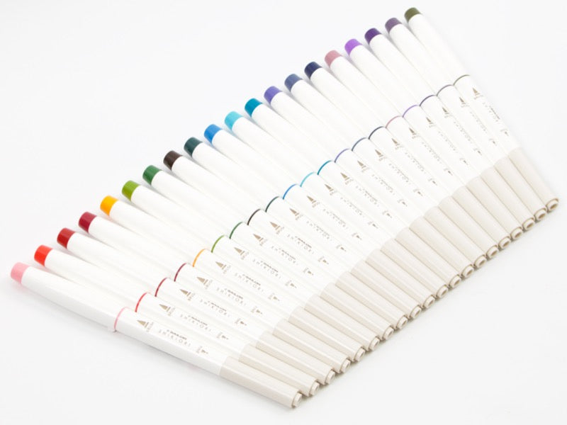 Juego de pinceles y tinta fina Sailor Shikiori de 20 colores